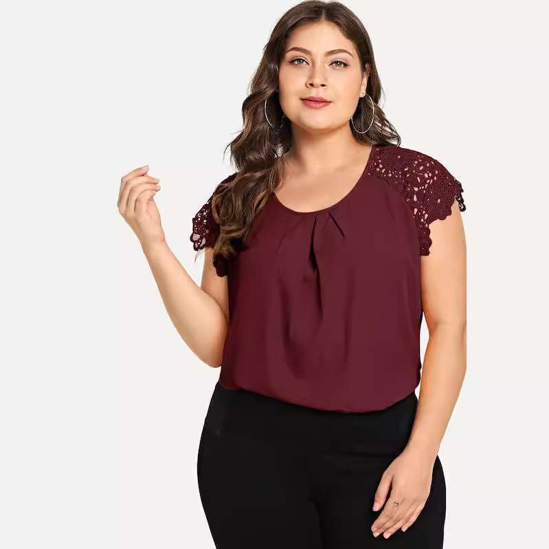 Plus Size Designer Shirt Mens Clothes Clothes T Shirt Women Designer Tshirt Women Large Size Womens Round Neck Solid Color High-density Chiffon Lace S