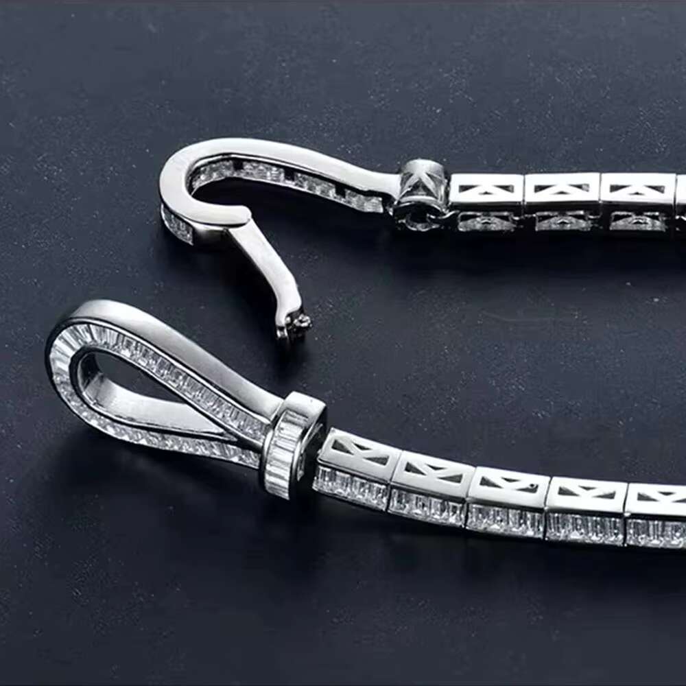 Wong Rain 100% Sterling Sier Lab Sapphire Gemstone Sparkling Bracelets Fine Couple Jewelry Anniversary Gifts Wholesale