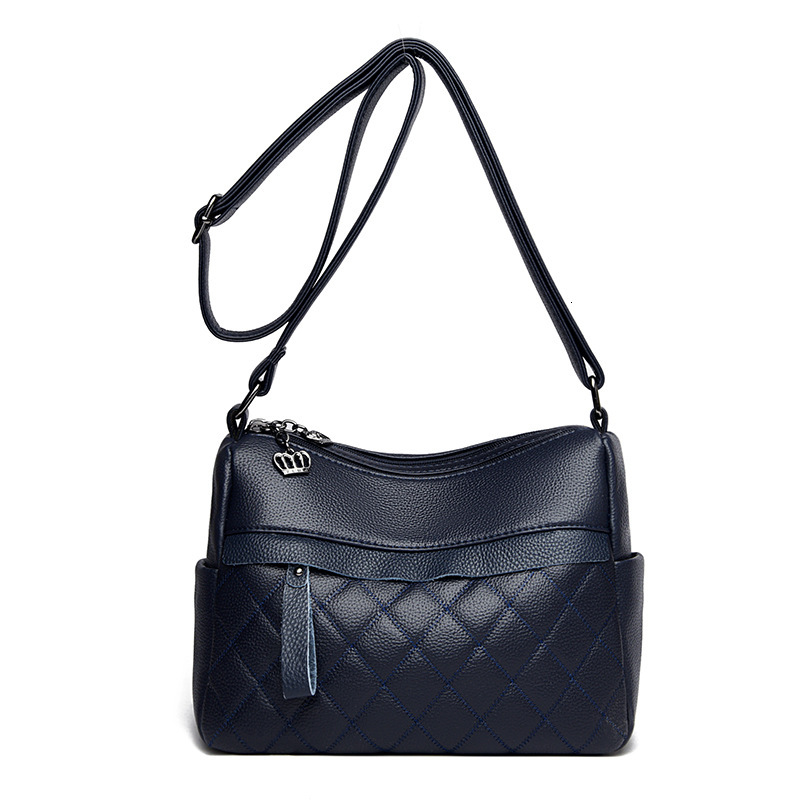 New women's multifunctional layered shoulder bag, crossbody bag, retro high-end texture, solid color crossbody bag, casual and simple style desig