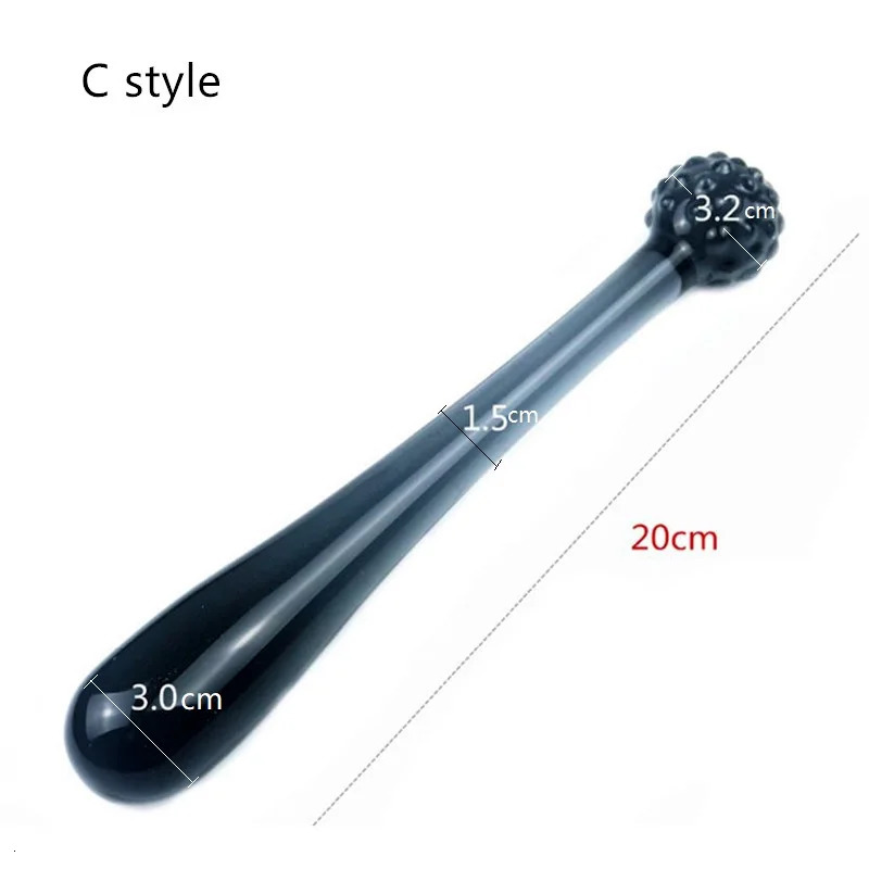 Black Crystal Glass Dildos Masturbator Realistic Dildo Penis Large G-spot Anal Butt Plug Adult Sex Toys for Woman Female 250515