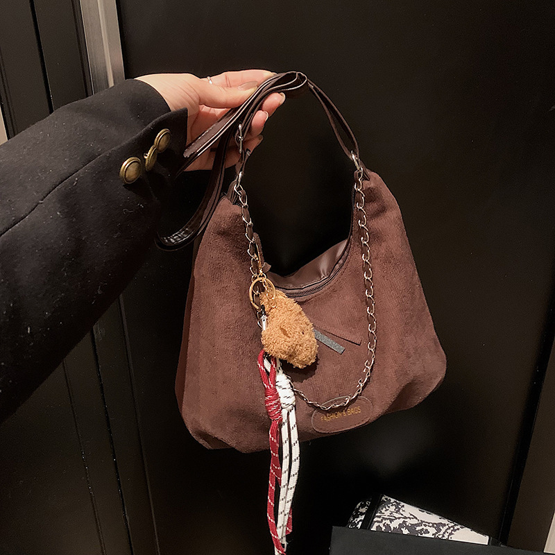 Free Delivery Designer Bag Matte High End Chain Shoulder 2025 Winter New Item Niche Design Versatile Ins Crossbody Tote Luxury Bag