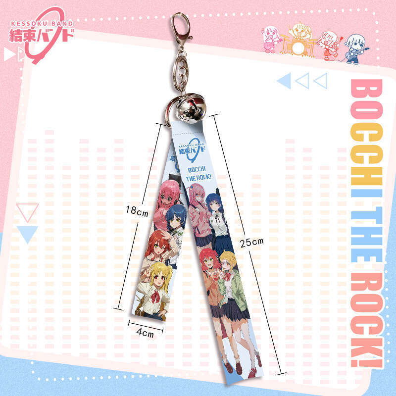 Solitary Rock Anime Ribbon Pendant Keychain Backpack Hanging Decoration Campus Peripheral Gifts
