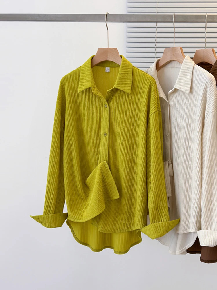 Plus Size Shirt Tops Women Autumn Arrivals Ruffles Long Sleeve Blouses And Shirts Large Loose Blusas 250515