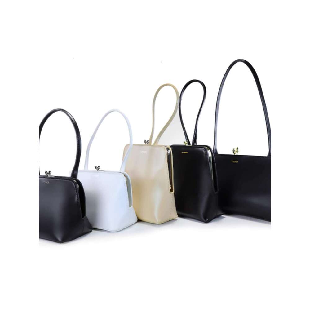 Trendy brand internet celebrity blogger with the same niche design versatile texture contrasting color goji berry clip hand held armpit bag