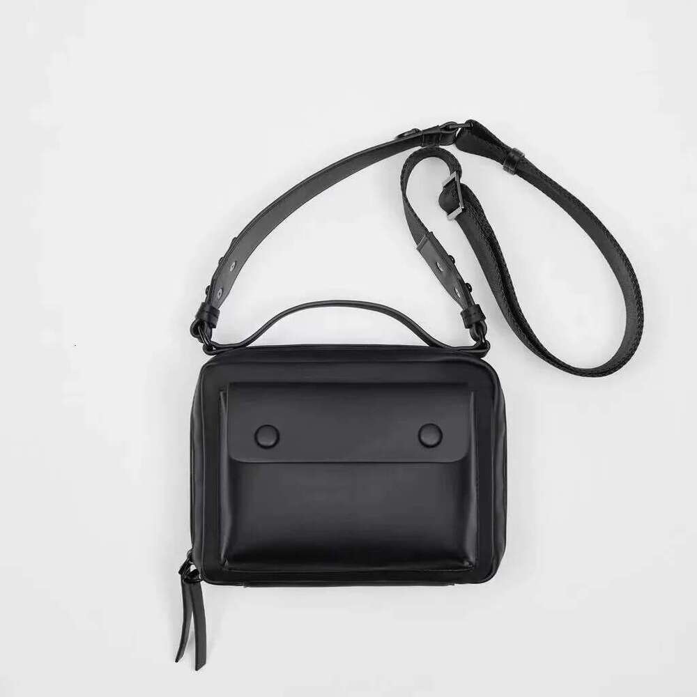 Crossbody Bags For Men Fashion Simple Design Patchwork Handbags And Purses Wide Strap Square Casual Messenger Bag