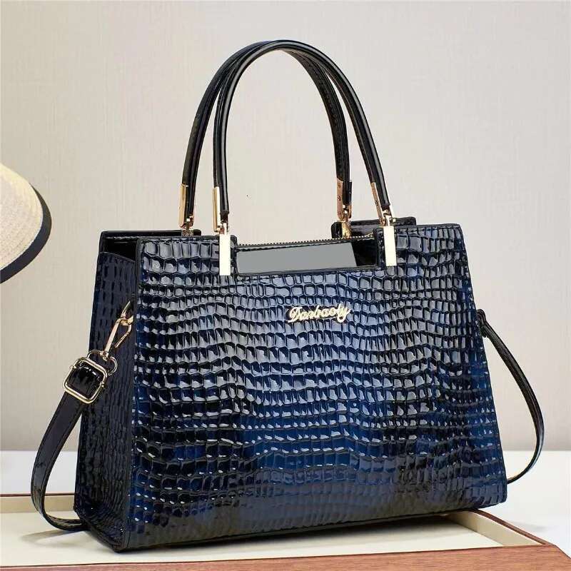 Designer Female Crossbody Bags For Women Crocodile Pattern Shopping Tote Bag Fashion Large Capacity Shoulder Handbags
