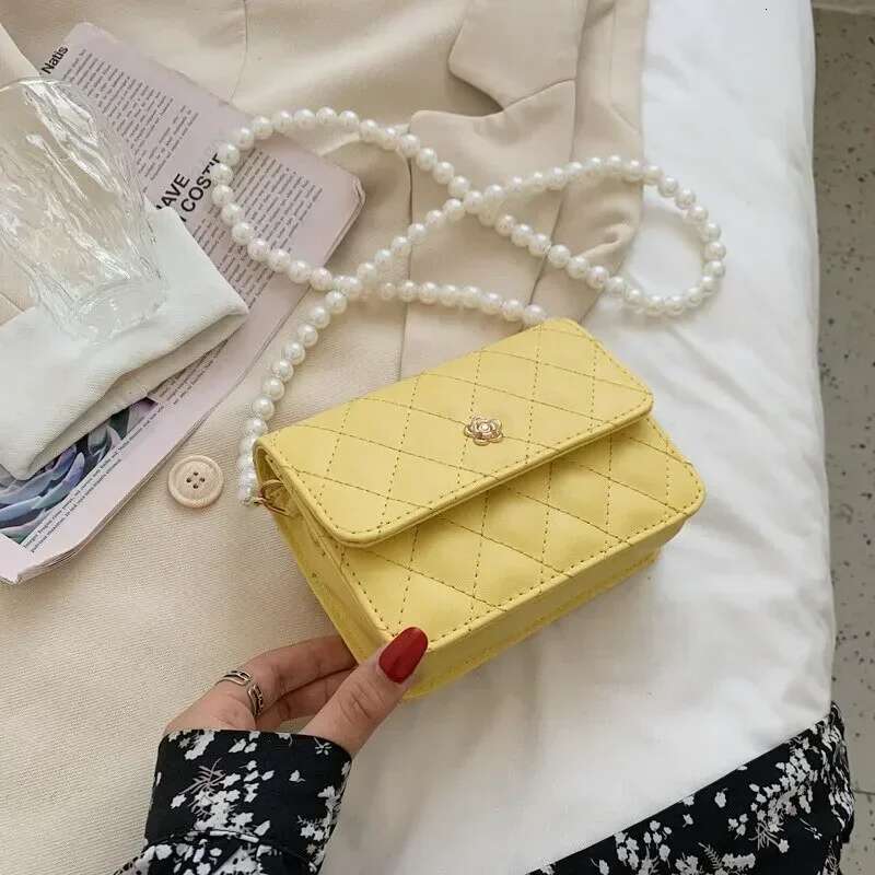 Plaid Chain Classic Bag Fashion PU Leather Shoulder Bags Women Trendy All-Match Crossbody Handbag Korean Style Mini Pouch