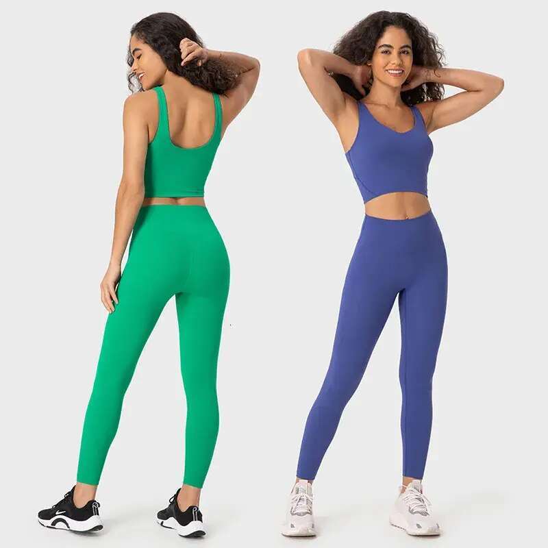 2054-Gym Clothes Women Underwears Yoga Tank Tops Light Support Sports Bra Fiess Lingerie Breathable Workout Brassiere U Back Sexy Vest with Removable 