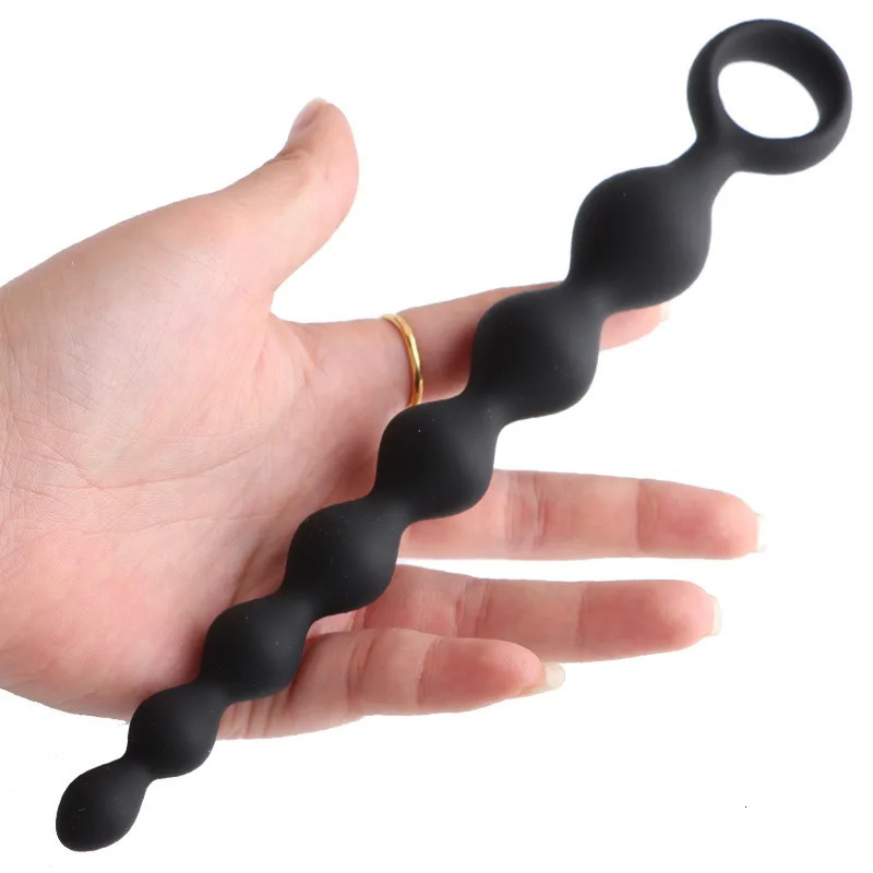 20CM Silicone Anal Beads Prostate Stimulator Ball Butt Plug Anal Plug 18 Adult Women Men Couple Flirt Gay Erotic SM Sex Toys 250515