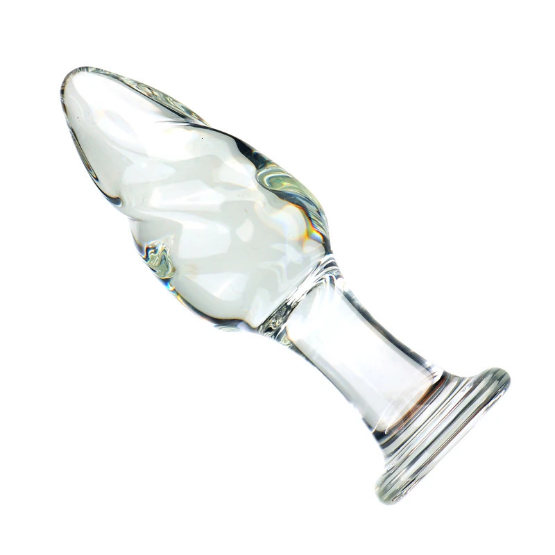 VaHppy Glass Anal Plugs Sex Toys Threaded 4 Styles SM BDSM Large 14*5CM Adult Products for Couples Masturbator Dilation Training 250515