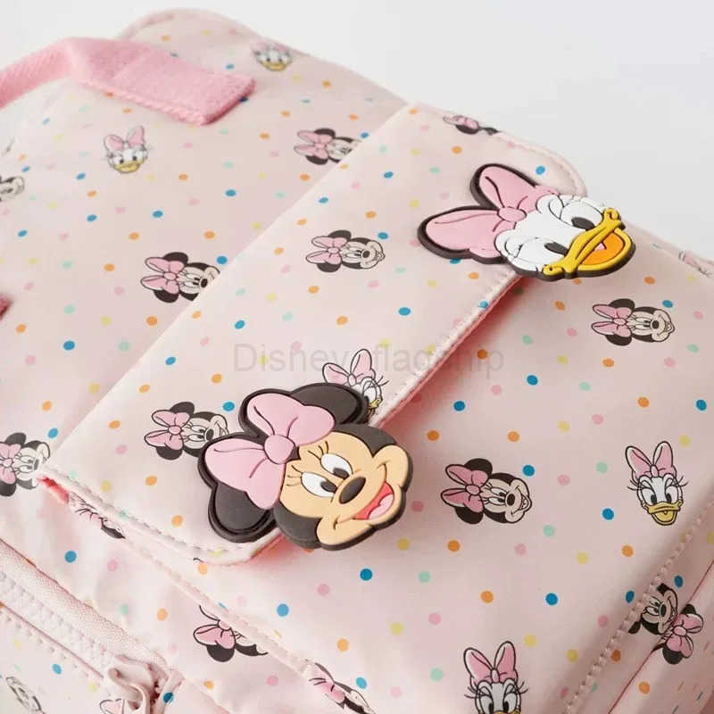 Disney Fashion Children Bags Baby Minnie Mouse Printed Backpack Kindergarten Cartoon SchoolbagXJ250515
