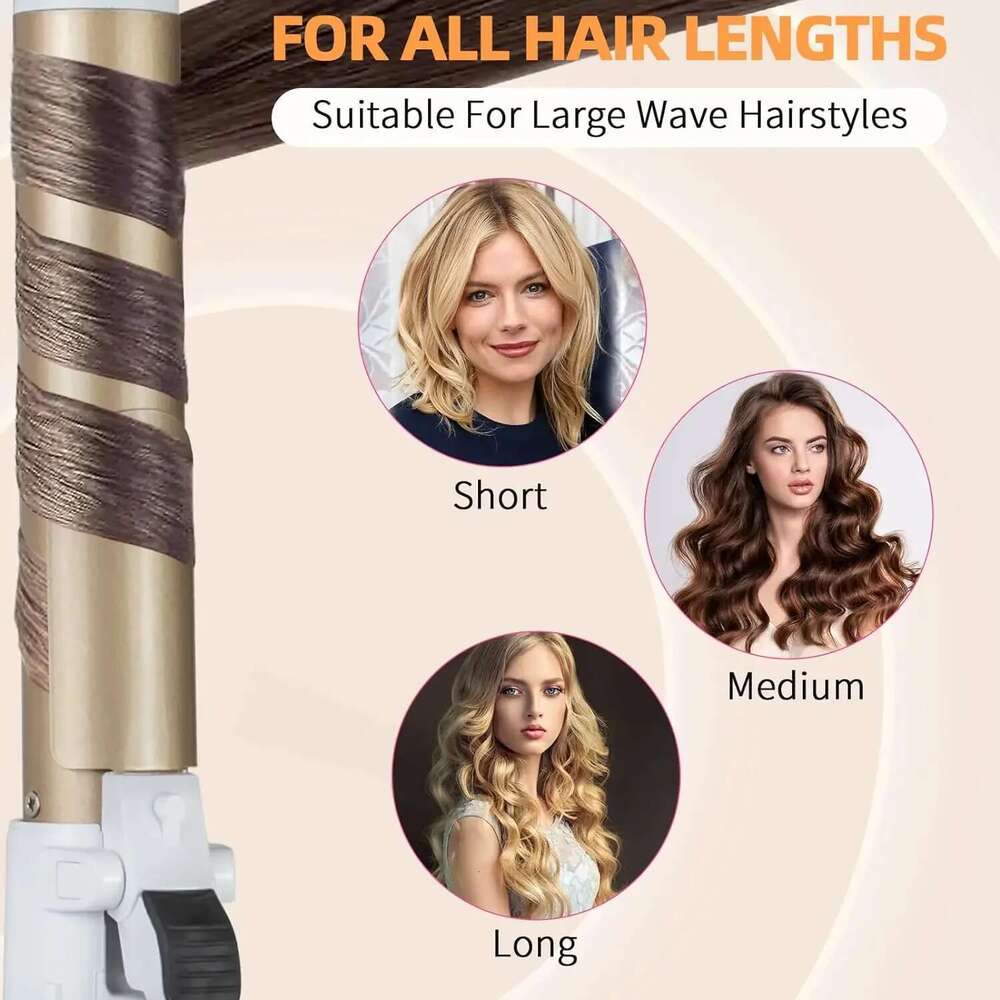 2024 Best Hair Wand 28mm Automatic Rotating Curling Iron for Professional Big Waves and Inward Curls