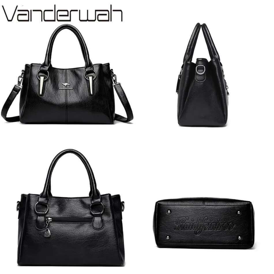High-Quality Soft Leather Handbags Designer High-Capacity Ladies Crossbody Hand Bags For Women 2024 Sac A Main