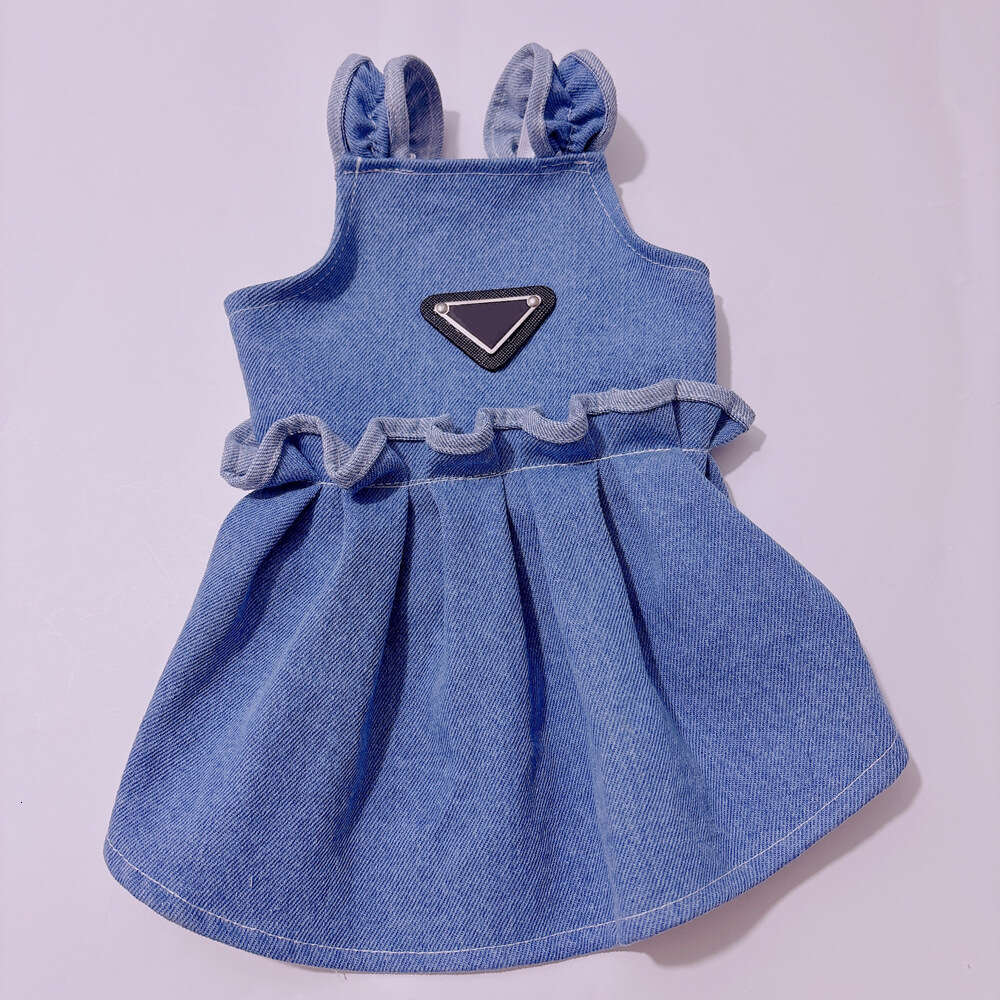 Ins Pet Skirt Vest with Tractor Bears Fadou corgi Couple Dress Small and Medium Dog Clothes