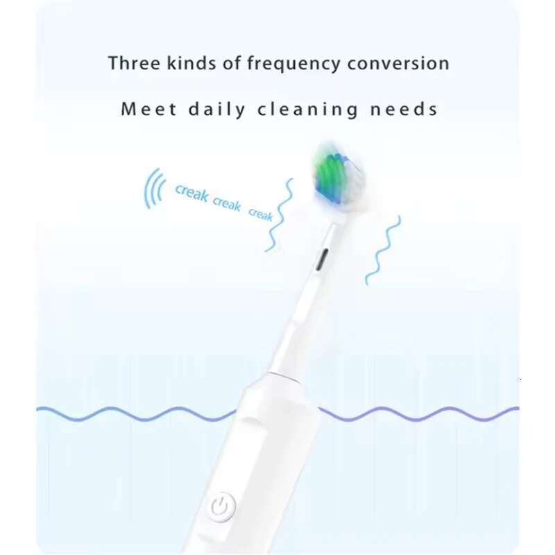 Rotating 3 Modes USB Fast Rechargeable Rotary Electric Toothbrush with Travel Case 2 Brush Heads