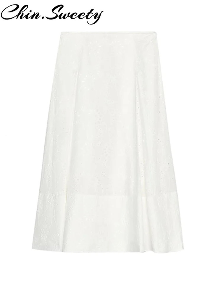Casual White Shirt Skirt Women Outfit y Three Sleeve Top Patchwork Zippers Pleated Skirts Summer Elegant Lady Set 250515
