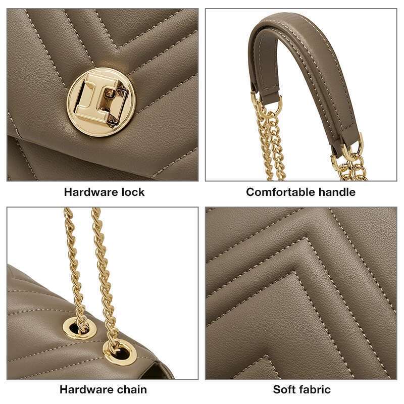 FOXER Premium Women's Flap Shoulder Cossbody Fashion Split Leather Underarm Bag For Lady High Quality Christmas Gifts