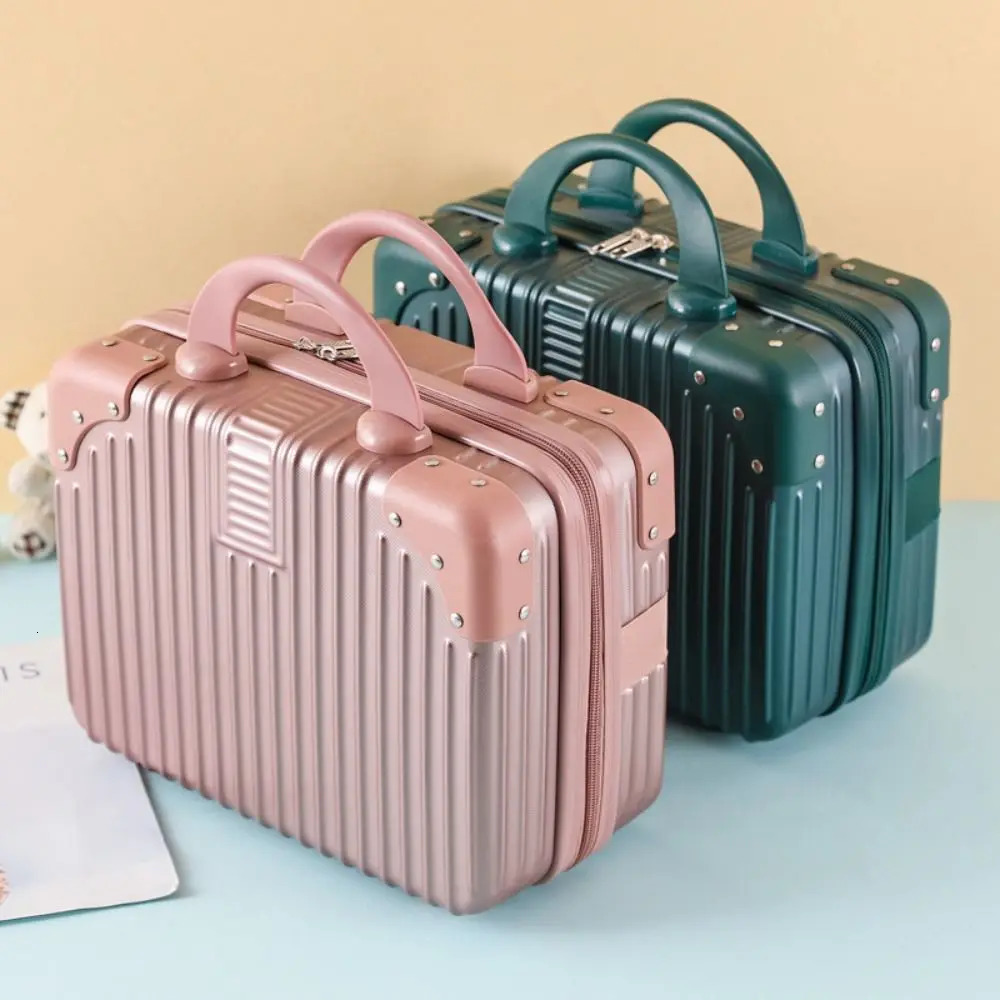 14 inch Lightweight Mini Travel Suitcase Cosmetic Box Waterproof Hand Luggage Organizer Makeup Case Protable Small Boarding Case 250514