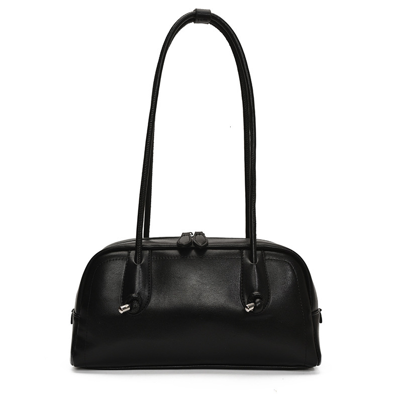 Large capacity bowling for women 2025 new fashionable simple Boston bag, stylish and versatile single shoulder armpit bag