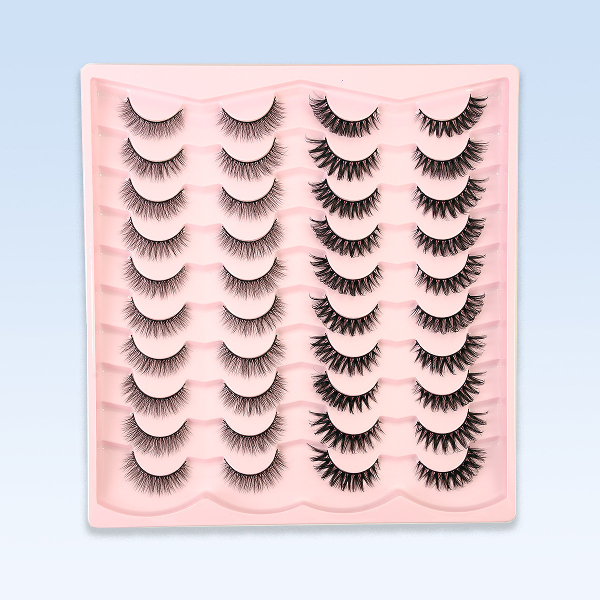 YSDO Half Eye Lashes 31020 Pairs False Eyelashes Natural Faux Mink Lashes Cat Eye Lashes Sets Wing Eyelash Extension Tools 240929