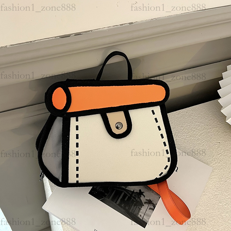 Super Cute Designer Bag Fashion 2D Cartoon Tote Bag High Quality Canvas Handbag Luxury Mini Shoulder Bags Outdoor Beach Party Holiday Gift Summer Godd
