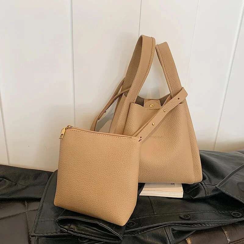 High End Tote 2024 Autumn Winter New Korean Version Simple Versatile Crossbody PU Mother And Child Shoulder Bag
