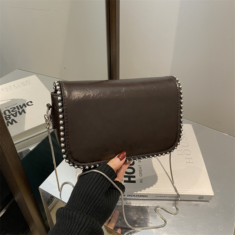 Free Delivery Designer Bag Small Square With Niche Design Shoulder Personalized Simple Women's 2025 Autumn And Winter New Fashionable Diagonal Cr