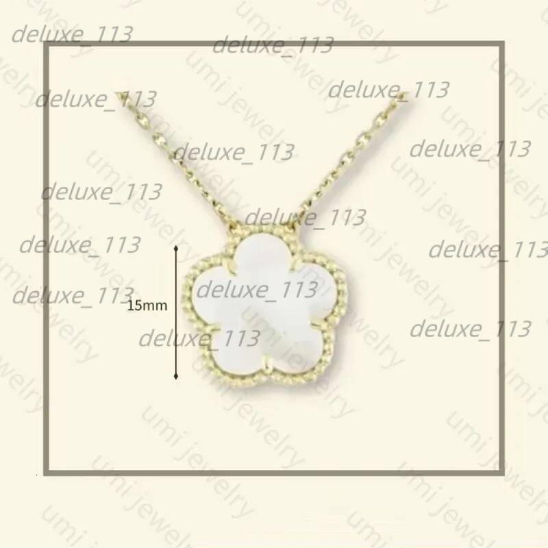 Charm For Women Clover Pink Designer Jewlery Sterling Sier Jewelry Flower Necklace Thanksgiving Day Party Gift