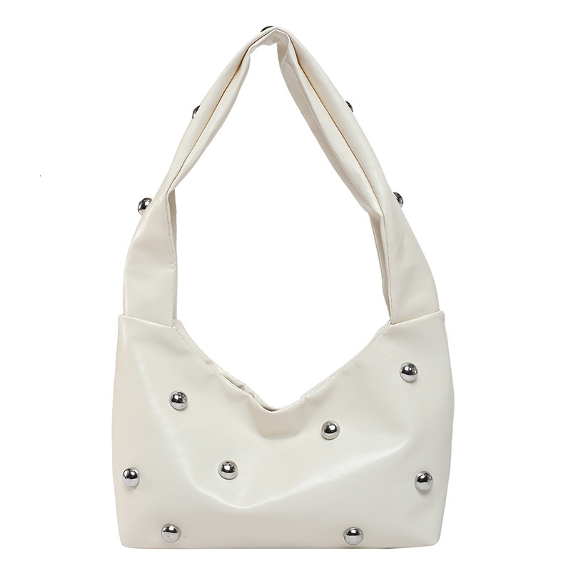 Luxury Bag New Free Delivery Designer Bag High End Crowd 2025 Spring New Rivet Shoulder Handbag Women's Commuting Armpit Bag