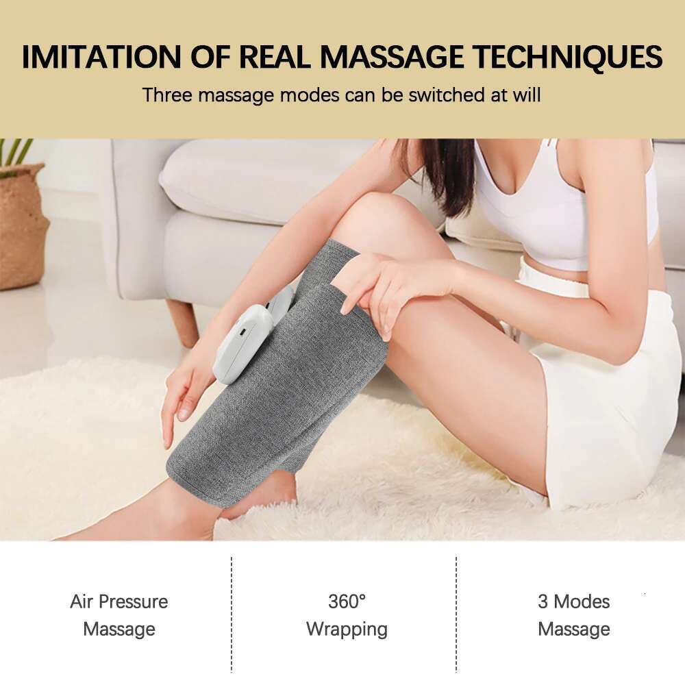Eletric 360° Air Pressure Massager Wireless Leg Massage 3 Mode Airbag Compresstion Relax Foot Calf Muscle Blood Circulation