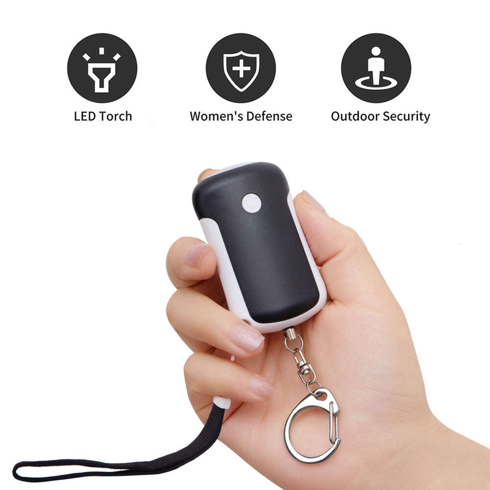 Meinoe flashlight device with light for women, children, elderly, personal alarm, bag decoration, anti wolf artifact