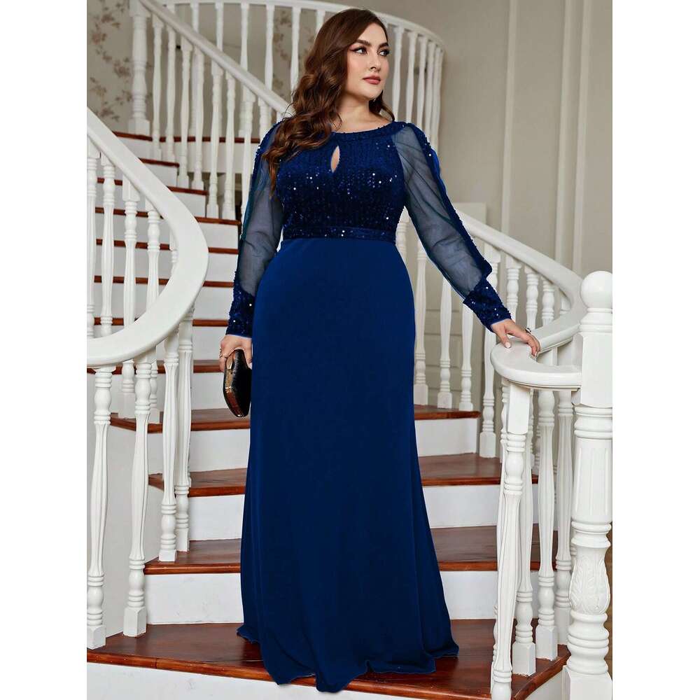 Plus Size Devise Luxury Dress Designer Dresses for Women Vestidos Elegantes Evening Gown Summer New Plus Size Temperament Slim Fit Solid Color Dress P
