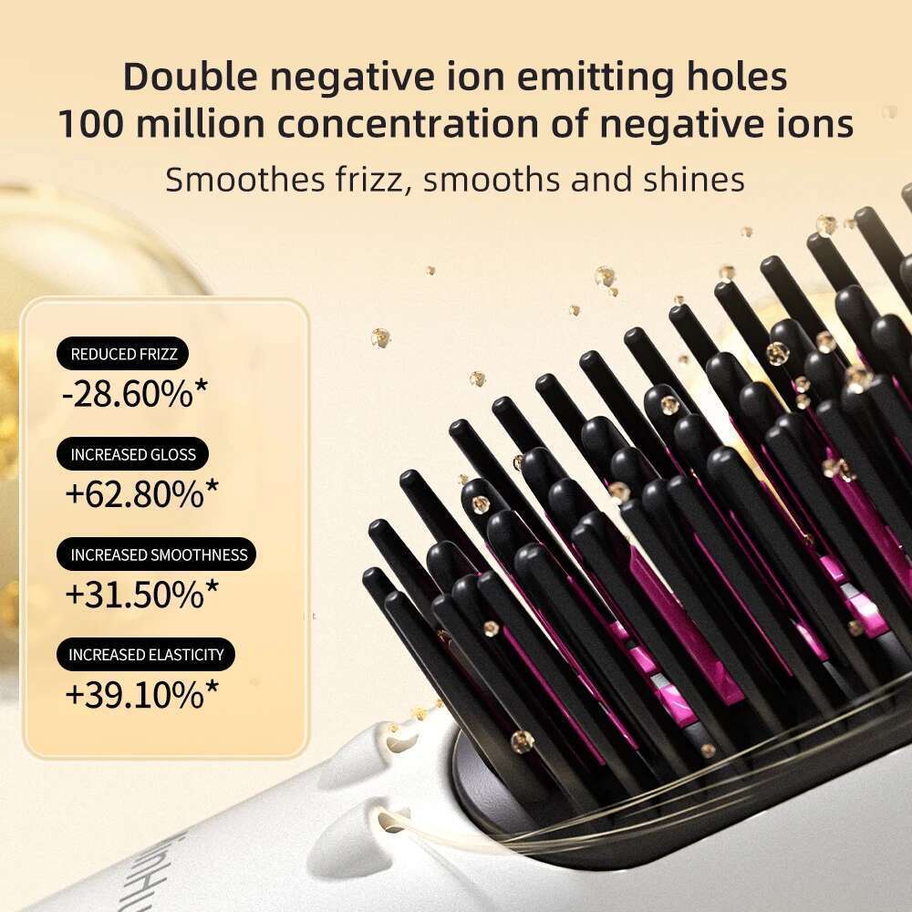 Electric Hot Multifunctional Straight Hair Straightener Comb Negative Ion Anti-Scalding Styling Tool Straightening Brush