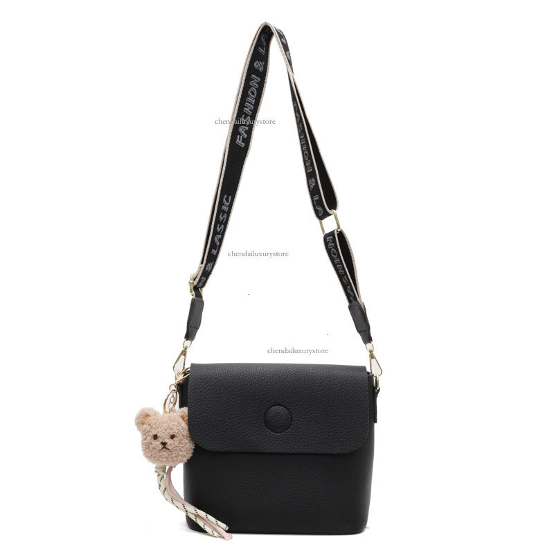 Women's Minimalist Designer Bag New Lychee Pattern Wide And Narrow Double Strap Shoulder Bag Magnetic Buckle Zipper Crossbody Bag Shopping Bag Fr