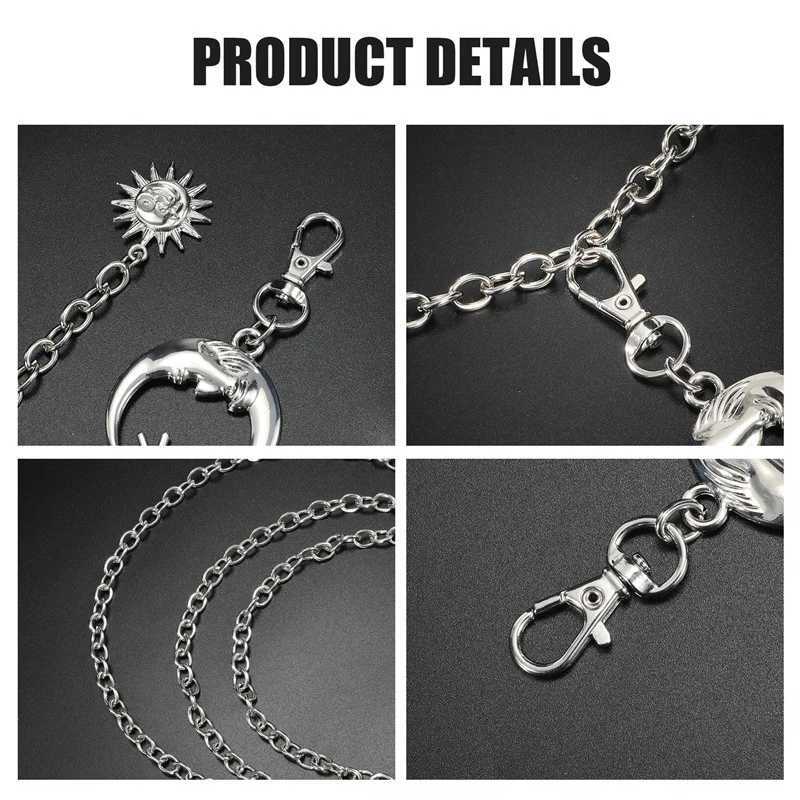 Multilayer Punk Gothic Sun Waist Chain Metal Belts For Women Dress Jewelry Waist Chain Waist Belts Y250515