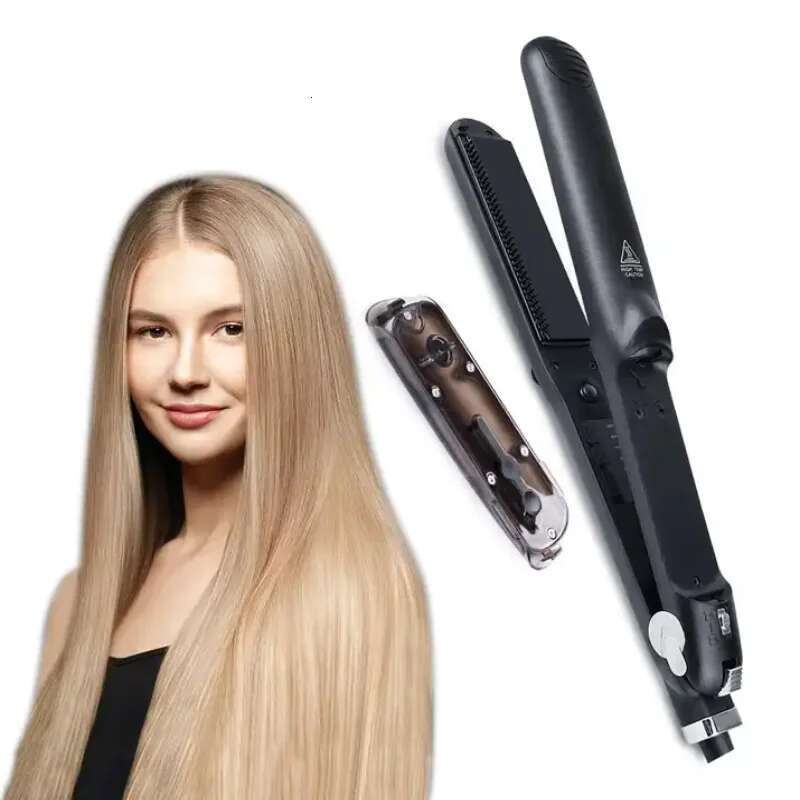 Steam Straightening Irons Straight Brush Hair Straightener Tools Curler Electric Ceramic Titanium