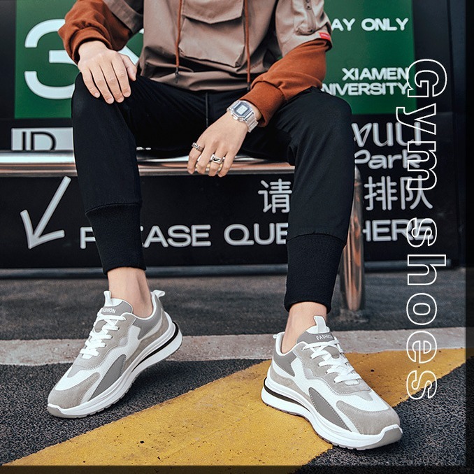 Men's 2024 summer new breathable men's sports Korean version fashionable versatile dad casual running shoes