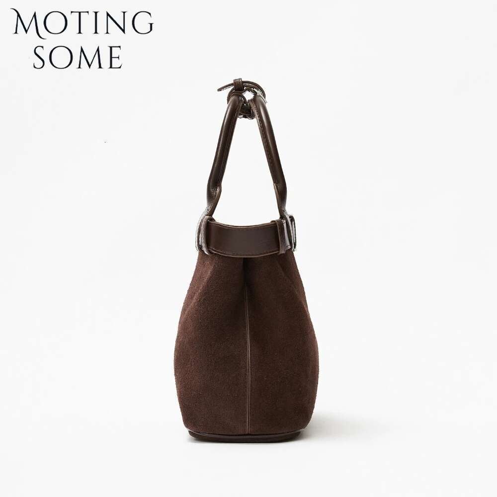 Motingsome Warm Winter Bags Woman Fashionable Handbag Natural Suede Genuine Leather Shoulder Purse Daily Bag 2025 New