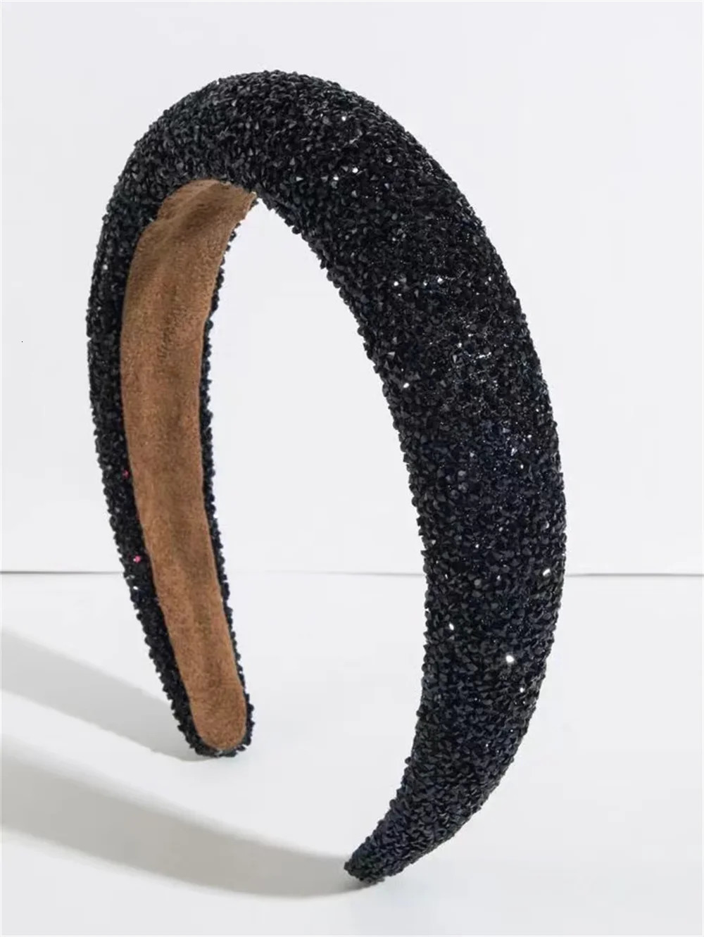 Glamorous Beaded Hairband Bling Crystal Pearl Baroque Headband Wide Cross Headband Sparkly Gorgeous Women Hair Accessories 250509