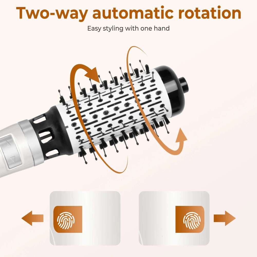 3 in 1 Air Styler Blow Dryer 2 Interchangeable Brushes Auto Rotating Curling Hot Hair Brush