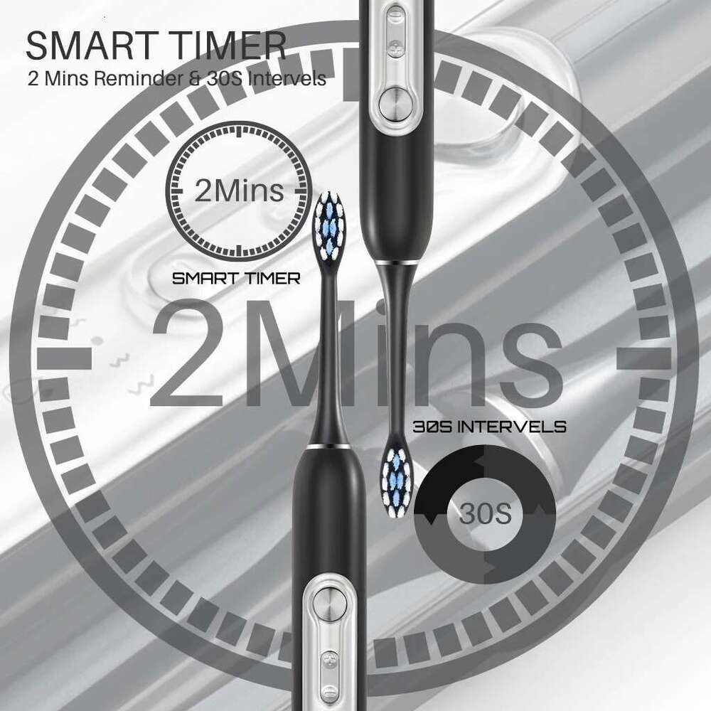 SUBORT S7 Super Sonic Electric Toothbrushes for Adult Kid Smart Timer Whitening Toothbrush IPX7 Waterproof Replaceable Heads Set