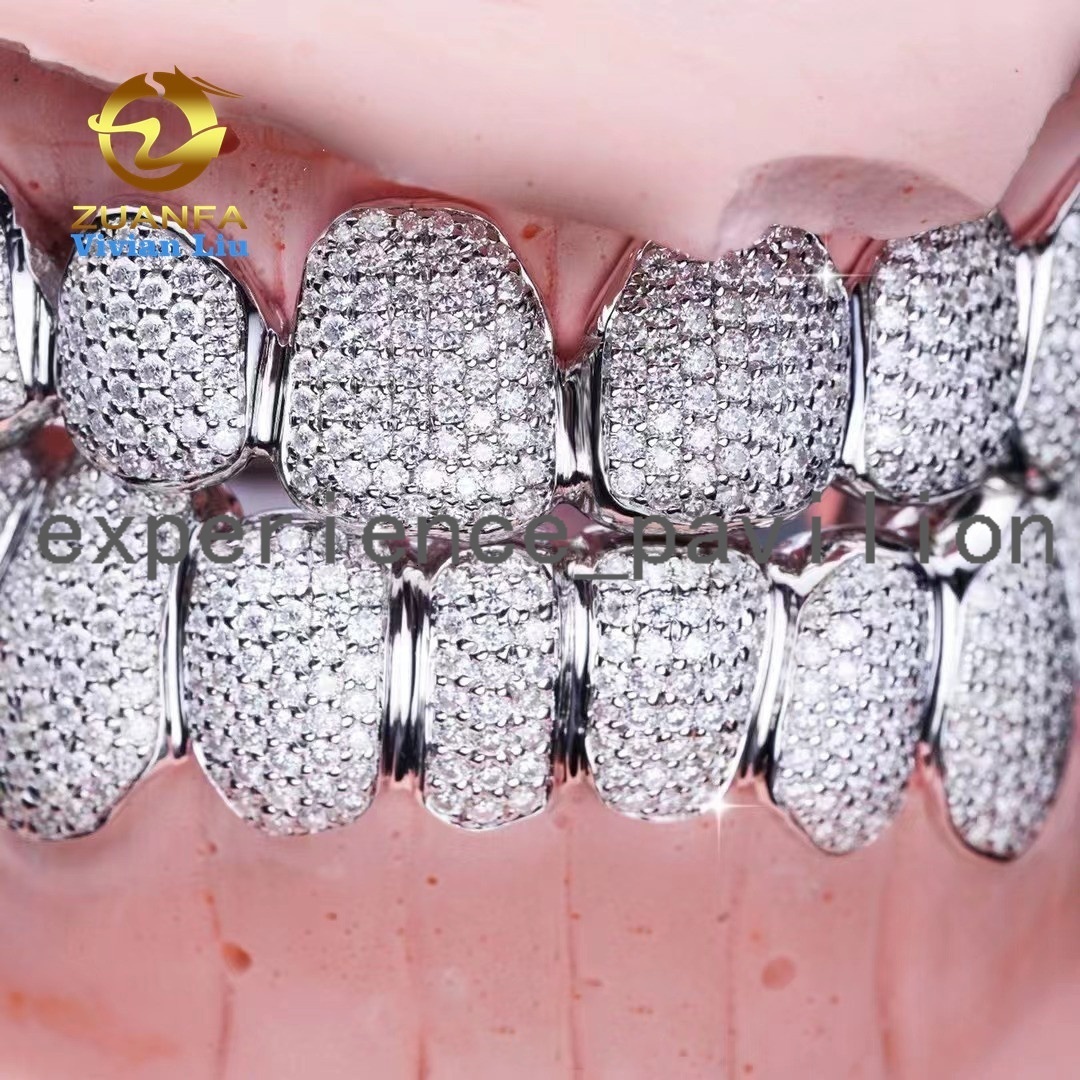 Iced Out Hip Hop Fine Jewelry VVS Moissanite Custom Diamond Grillz