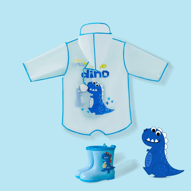 Childrens Raincoat Boys And Girls Medium Length Childrens Transparent Poncho Waterproof Kindergarten Rainwear 250515