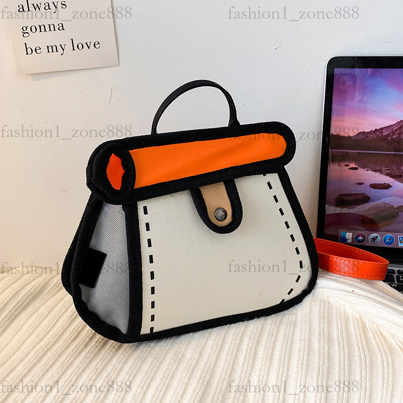 Super Cute Designer Bag Fashion 2D Cartoon Tote Bag High Quality Canvas Handbag Luxury Mini Shoulder Bags Outdoor Beach Party Holiday Gift Summer Godd