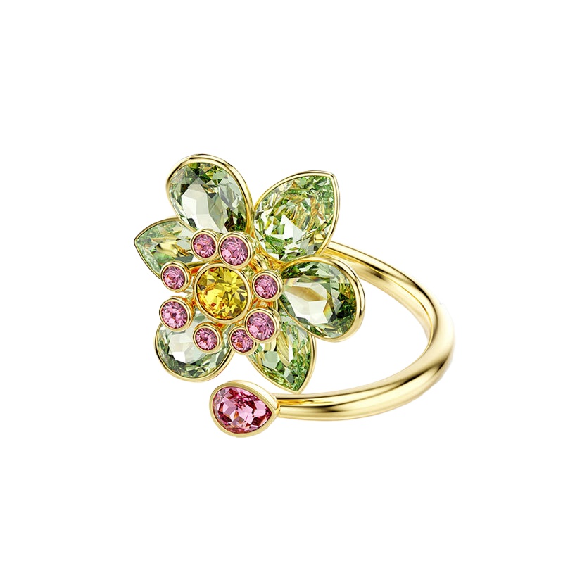 2025 summer luxury colorful Austria crystal flower designer necklace bracelet earrings ring bangle jewelry set 18k gold butterfly choker wedding neckl