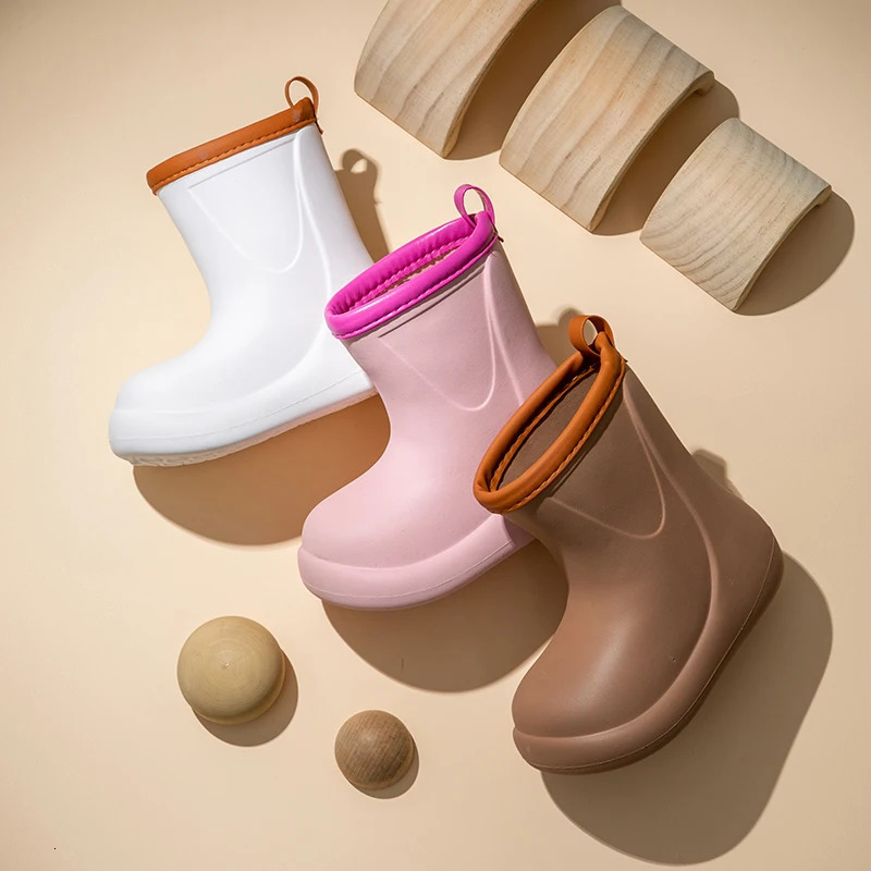 EVA Waterproof Rain Shoes Kids Infant Rain Boots Non-slip Baby Sneaker Cartoon Boy Girl Toddler Waterproof Children Shoes Summer 250515