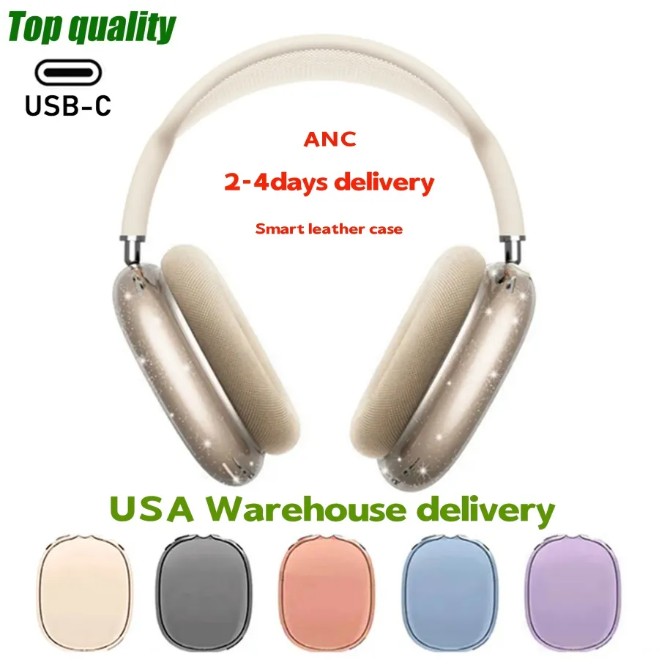 B1 Max For Top Airpods max pro 2 3 4 Max ANC Metal earbuds Headphone Cushions Accessories Solid Silicone High Custom Waterproof Protective Metal headphone Travel case