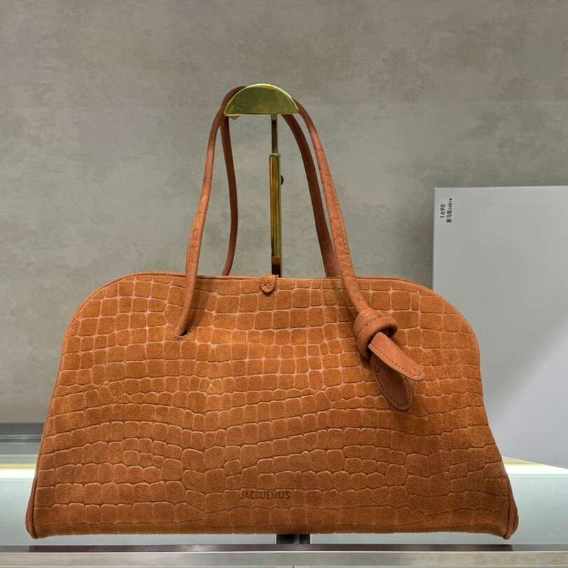 Women's Bags Designer New Advanced Crocodile Pattern Bowling Handbag, Crossarm, Underarm, Single Shoulder, Large Capacity Bag