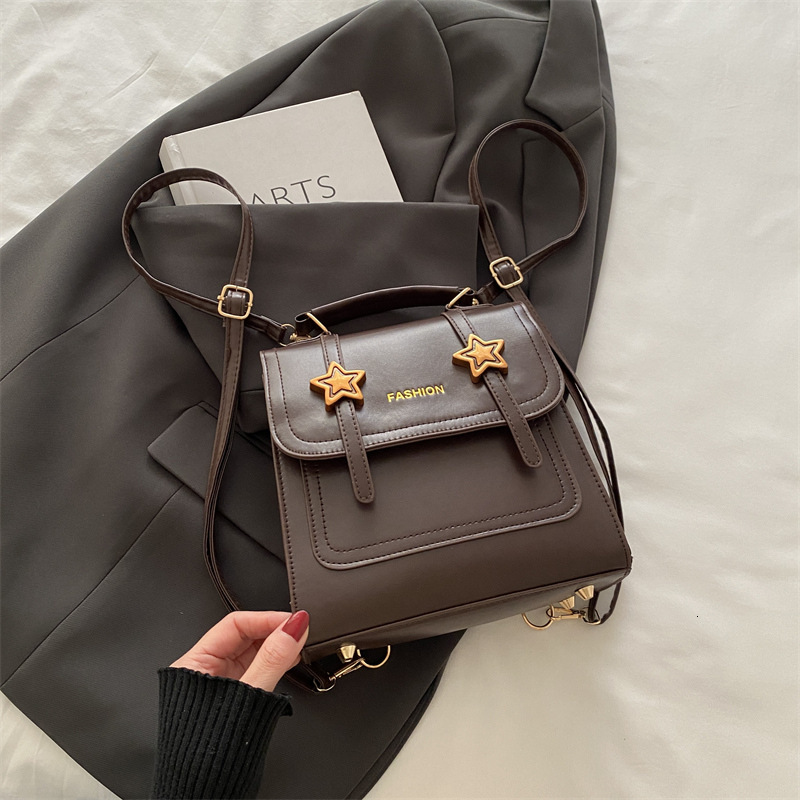 Free Delivery Designer Bag Korean Version Small 2025 Commuter Feminine Style New Student Backpack Texture Hand Trend Luxury Bag