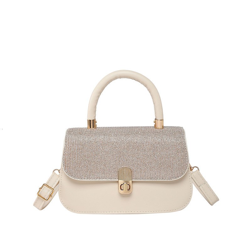 New Free Delivery Designer Bag 2025 Spring New Lock Fashion Splicing Women's Trendy Cross Shoulder Square Bag Small Luxury Bag Fragrant Style